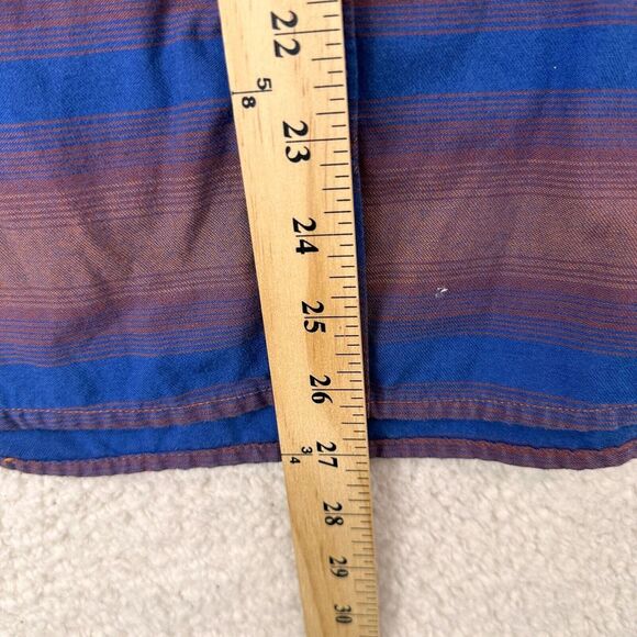 Mountain Hardwear‎ Shirt Mens Small Blue Striped Long Sleeve Flannel - Picture 5 of 12